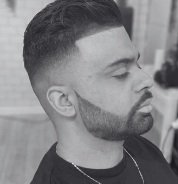 Example skin fade haircut by Swarv Studio